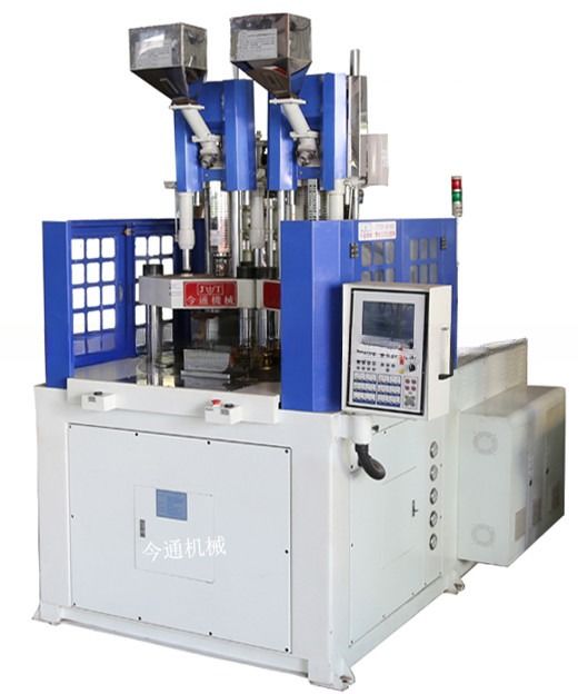 PP-Doppelfarbiges Messergriffe Vertikale Kunststoffspritzgießmaschine JTT-550 2V-3R