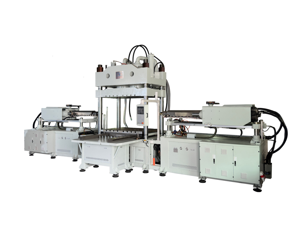 600T Zweifarbige vertikale Spannung Horizontale Spritzgießmaschine JTKR-6000D